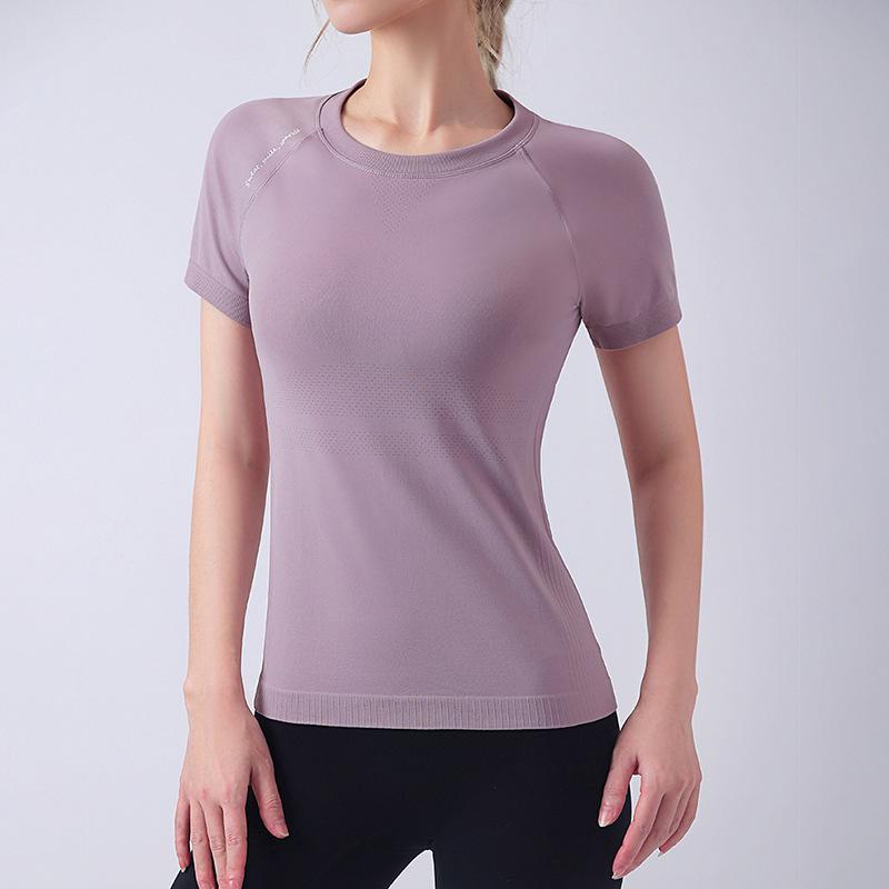 

Женский облегающий топ для йоги - Короткий рукав, Круглый вырез, Легкий, Летний стиль высокого класса Large