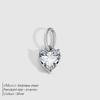 eManco 4 /6/8/10MM Stainless Steel Zircon Geometric Shape Charms Pendants Jewelry Making Supplies Diy Findings Accessories