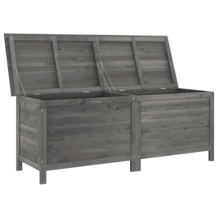 VidaXL Garden Storage Box Anthracite Solid Fir Wood 364758