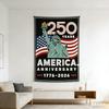 America 250th Semiquincentennial Tapestry Patriotic USA Flag Print Polyester Wall Hanging for Living Room 17762026 Independen