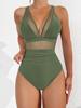 2025 European & American Backless Mesh Bikini Swimsuit
