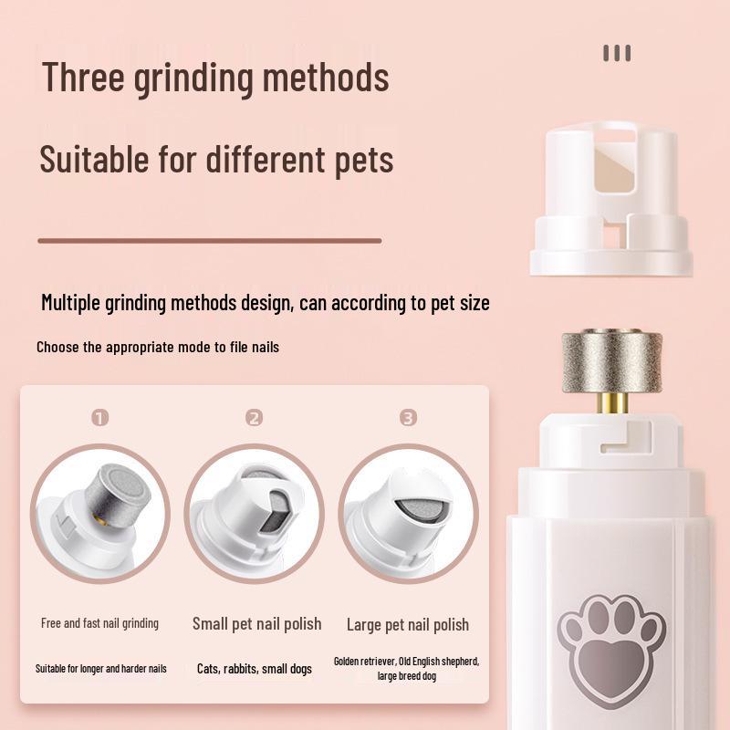 Rechargeable LED Pet Nail Grinder & Trimmer for Cats and Dogs