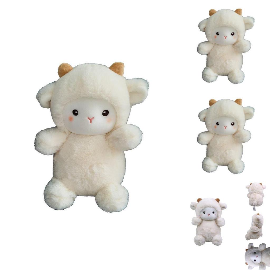 Soft And Huggable Plush Polk Lamb Doll For Kids Perfect Home Decoration And Christmas Gift