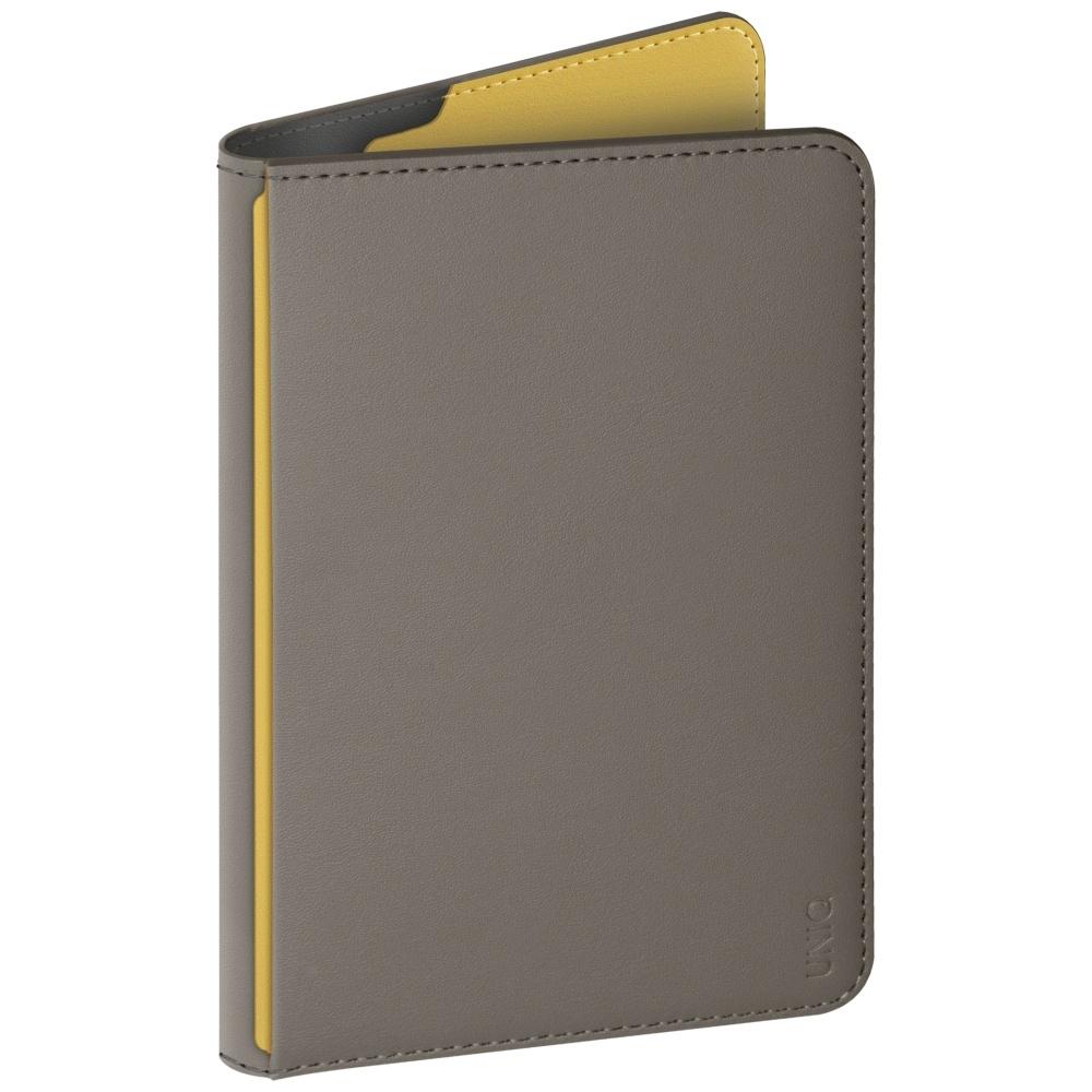 UNIQ Belmont RFID Blocking Passport Case Gray and Yellow