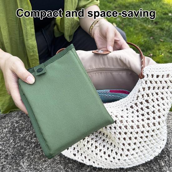Folding Sitting Pad Waterproof Oxford Cloth Sit Pad Portable Foldable Camping Seat Cushion with Carabiner for Backpacking Hiking Picnics Outdoor Use