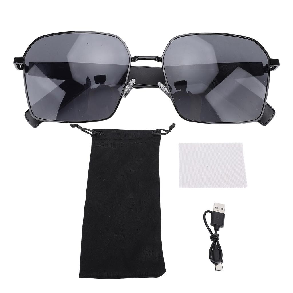 AI Translation Glasses Bluetooth 5.4 100 Languages Real Time Smart Translator Polarized Sunglasses with Mic and Speaker