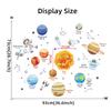 Cartoon Solar System Cosmic Planet Sun Earth Moon Wall Stickers for Kids Room Bedroom Reading Room Wall Decals School Nursery