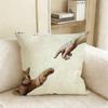 Funny Artistic Cat Painting Pillow Cover Sofa Cushion Cover Home Room Decoration Children Gift