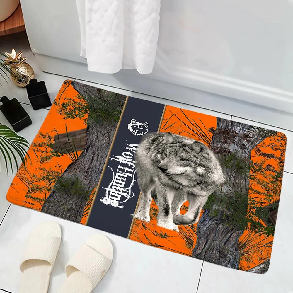 Animal Hunting Boar Carpet Decorate 3D Printed Doormat for Home Indoor Bedroom Toilet Kitchen Mats Rectangle Area Rugs Pig Duck