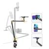 Long Arm Phone Mount Clip Type Tablet Phone Desktop Stand 360 Degree Rotatable Folding Stand