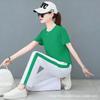 Summer fashion loose women's short-sleeved performance clothes casual sports running suit women's thin sports two-piece set trendy