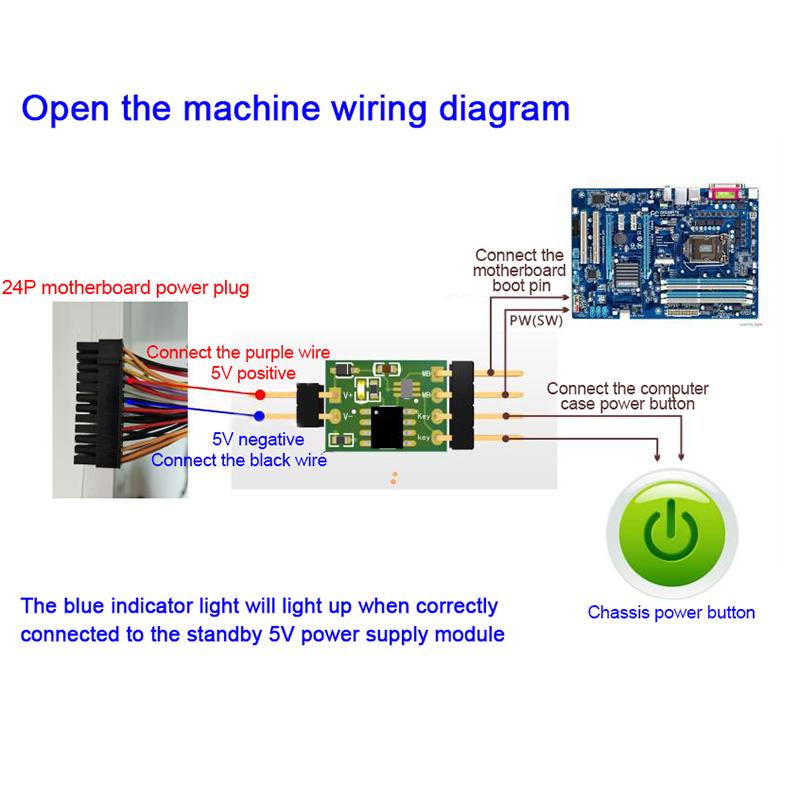 Diy Desktop Computer Automatic Power On/Off Recovery Upon Incoming Call Computer Power On/Off Module Computer Switch Parts