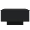 Black minimalist style sofa table for living room, outdoor coffee table, balcony lounge table, decorative display table, 55 x 55 x 31 cm