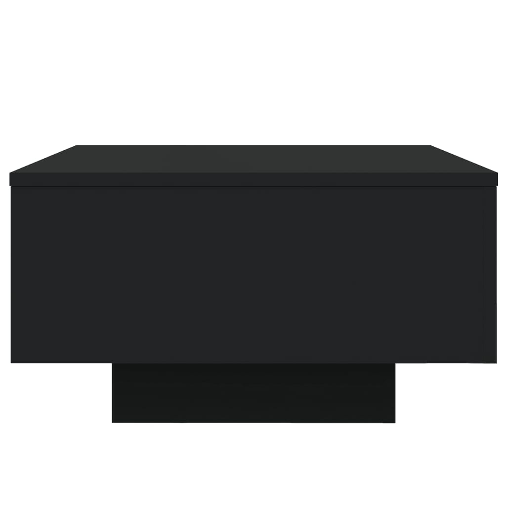 Black minimalist style sofa table for living room, outdoor coffee table, balcony lounge table, decorative display table, 55 x 55 x 31 cm
