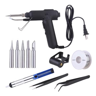 Soldering Iron Kit, Handheld Automatic Soldering Gun Welding Tool with Desoldering Pump, Tweezers