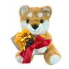 Shiba Inu Plush Toy Holding a Sunflower Cute Animal Artificial Summer Birthday Soothing Artificial Flower Shiba Inu Plush W160 X D190 X Mame Lulu's