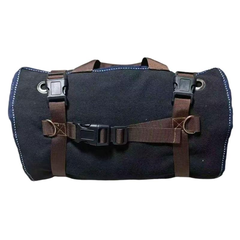 

Convenient Waxed Canvas Tool Roll Up Bag Organizers with 15 Pockets for Mechanics & Outdoor Use Efficient Organization 1