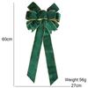 Red Luxurious 60cm Velvet Christmas Bow Decoration For Festive Tree Ornamentation