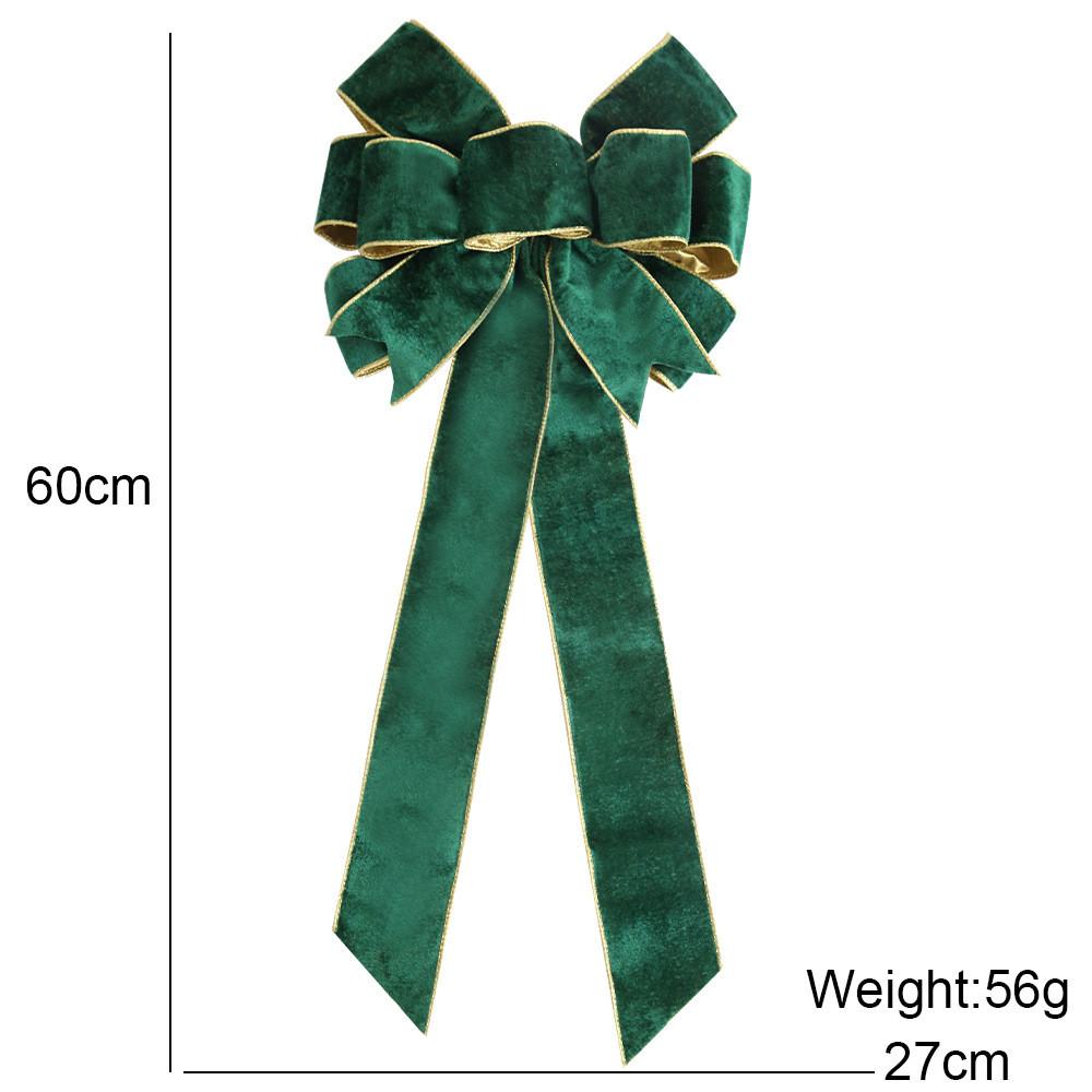 Red Luxurious 60cm Velvet Christmas Bow Decoration For Festive Tree Ornamentation
