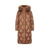 Jiuzi Annakou Elegant Hooded Fur-Collar Duck Down Winter Jacket