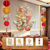 3D Dragon and Phoenix 'Xi' Character KT Board for Wedding Room Atmosphere - Living Room, Bedroom, or Bedside Wall Decoration
