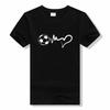 Fashion Sports Soccer Ball Heartbeat T Shirt Outdoor Casual Print T Shirt Round Neck Short Sleeved T Shirt