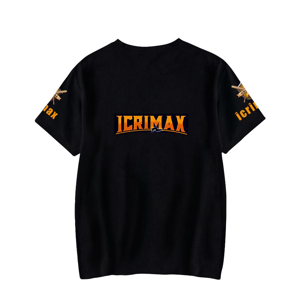 Camiseta para Homens Mulheres Roupas de Verão Fitness Icrimax Gola O Camiseta Masculina para Homem Oversized Nova Camisetas Masculinas Tops