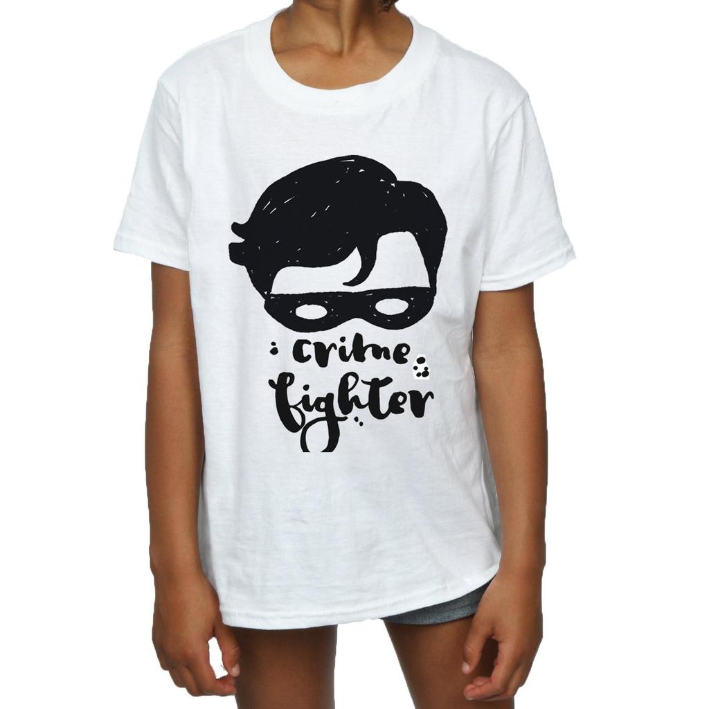 DC Comics Girls Batman Crime Fighter Sketch Cotton T-Shirt