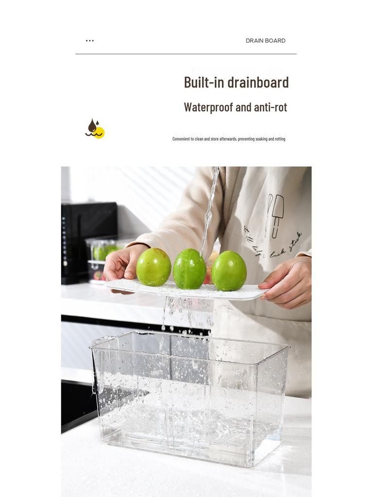 Multipurpose Transparent Fresh-Keeping Storage Box for Melons, Fruits, and Vegetables