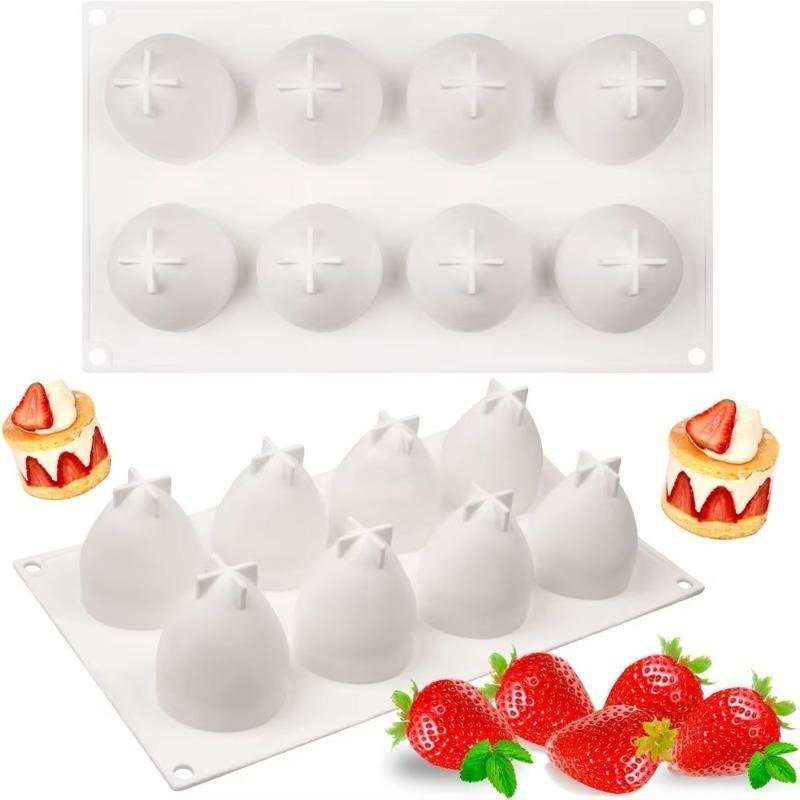 Vielseitige Silikon-Backformen für Himbeermousse-Desserts und Obstkuchen-Dekorationen Wiederverwendbare Küchenwerkzeuge für Hobbybäcker