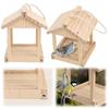 Wooden Bird Feeder House Outdoor Garden Decorative Hanging Birds Feeding Pet Cage for Finches Cardinals Chickadees and Sparrows
