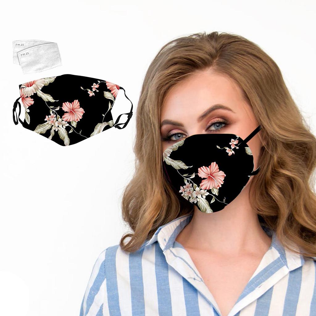 Cheap Cotton Face Mask With 2 Filters For Adult, Unisex Washable And