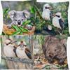 Australian Koala Wombat Kookaburra Birds Animals Portrait Poster Cushion Cover Decorative Pillow Case