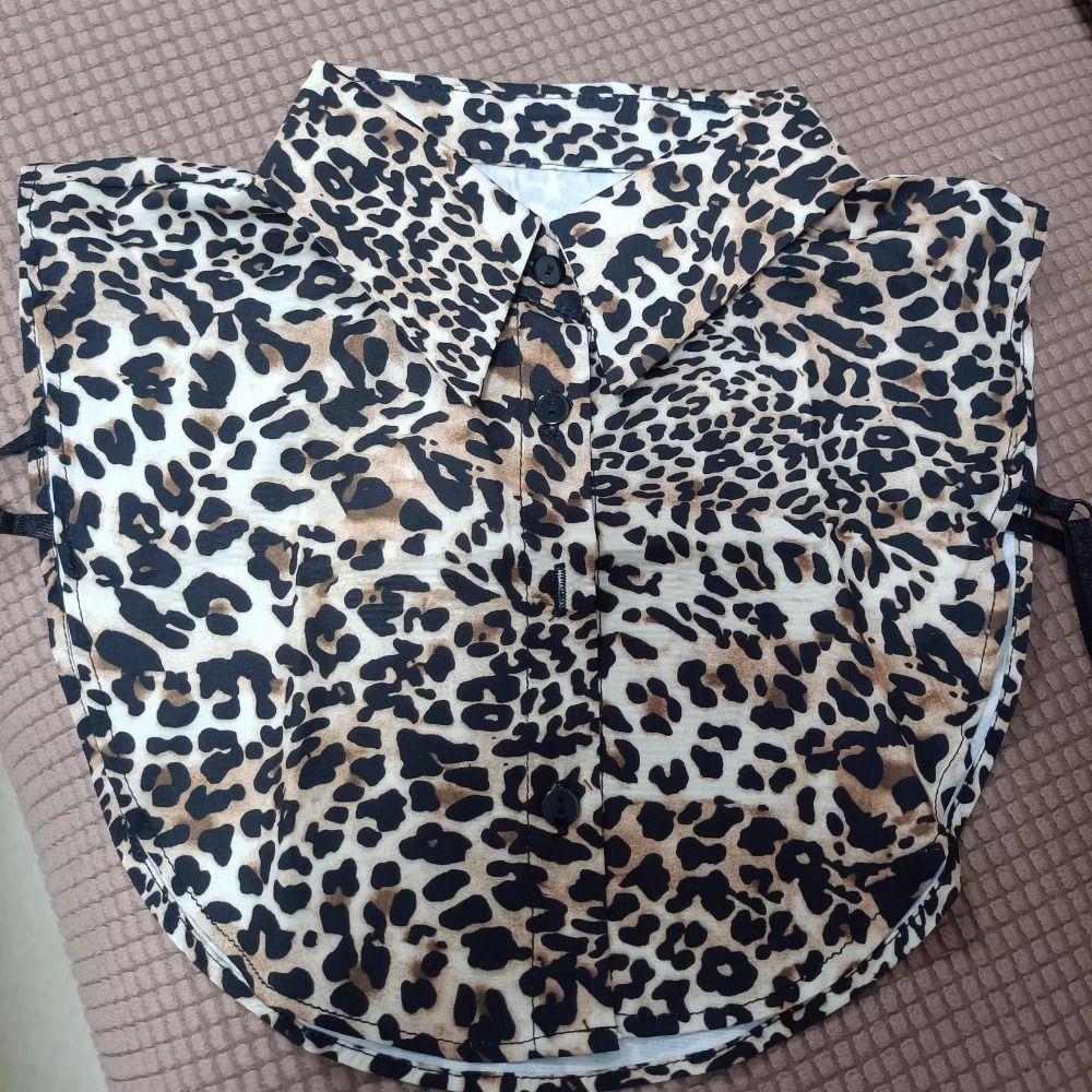 Lightweight False Collar Leopard Print Faux Shirt Collar Versatile Detachable Collar Layering Top