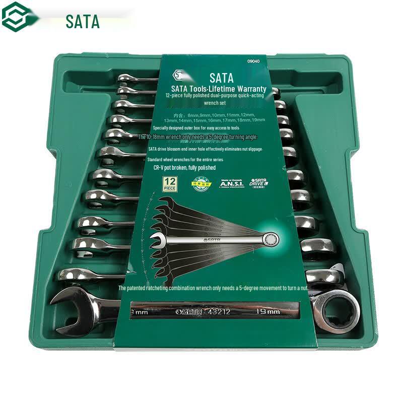 SATA 09040 12-Piece Combination Wrench Set