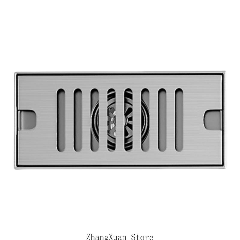 Sturdy Stainless Steel Rectangular Floor Drain for Efficient Water Flows 3XUF