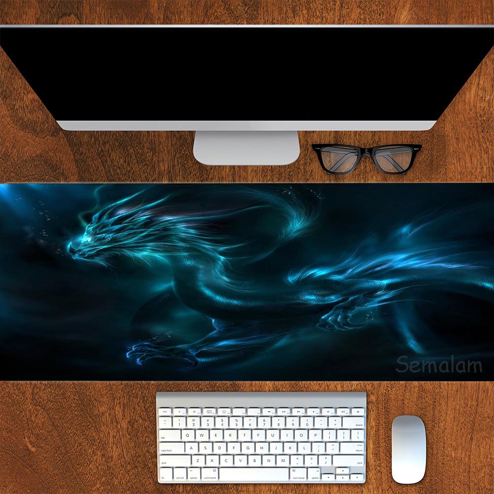 pc Large Dragon Rubber Gaming Mouse Pad NonSlip Desk Mat for PC Smooth Surface Stitched Edge Various Sizes xcm Playmat
