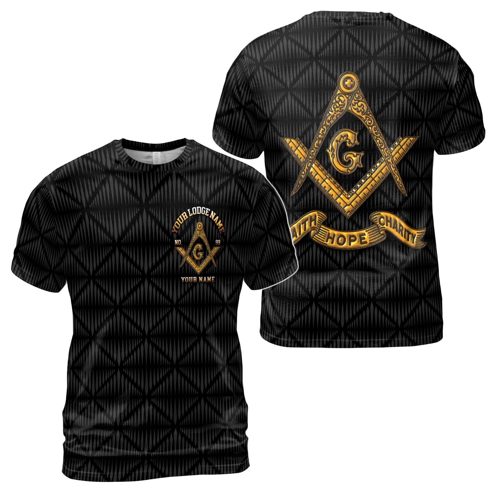Personalized Master Mason Freemasonry T-shirt S-5XL M