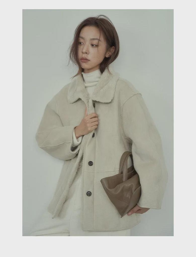Love and Nancy 2024 Winter Thick Suede & Fur Retro Jacket - Warm, Loose-Fit, All-Match Design