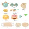 Non-Toxic Wooden Afternoon Tea Set Toy Kitchen Accessories Tea Party Food Play Early Educational Toys For Toddlers Children Kids Gifts