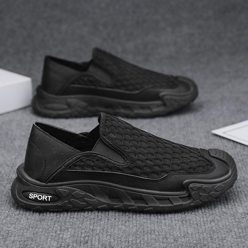 

Мужские спортивные туфли слипоны с сетчатым верхом, на толстой платформе, дышащие, унисекс, оригинальная мода, удобные для ходьбы, мужские повседневные кроссовки 44