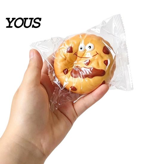 Fun Food Shaped Squeezable Toys Realistic Cookie Design Squeeze Toys, Slow Rebound Sensory Fidget Toy, Portable Stress Reliever for Office Funny