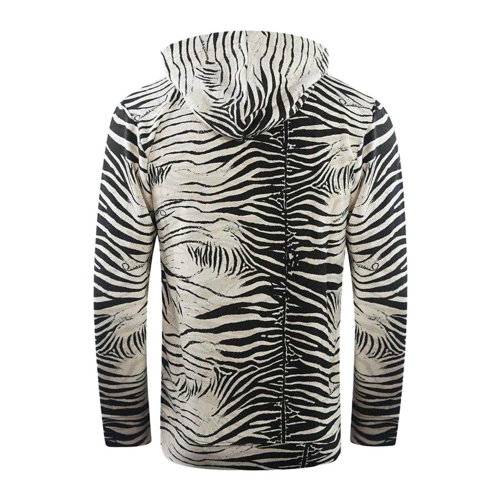 Cavalli Class Mens Zebra Print Full Zip Hoodie