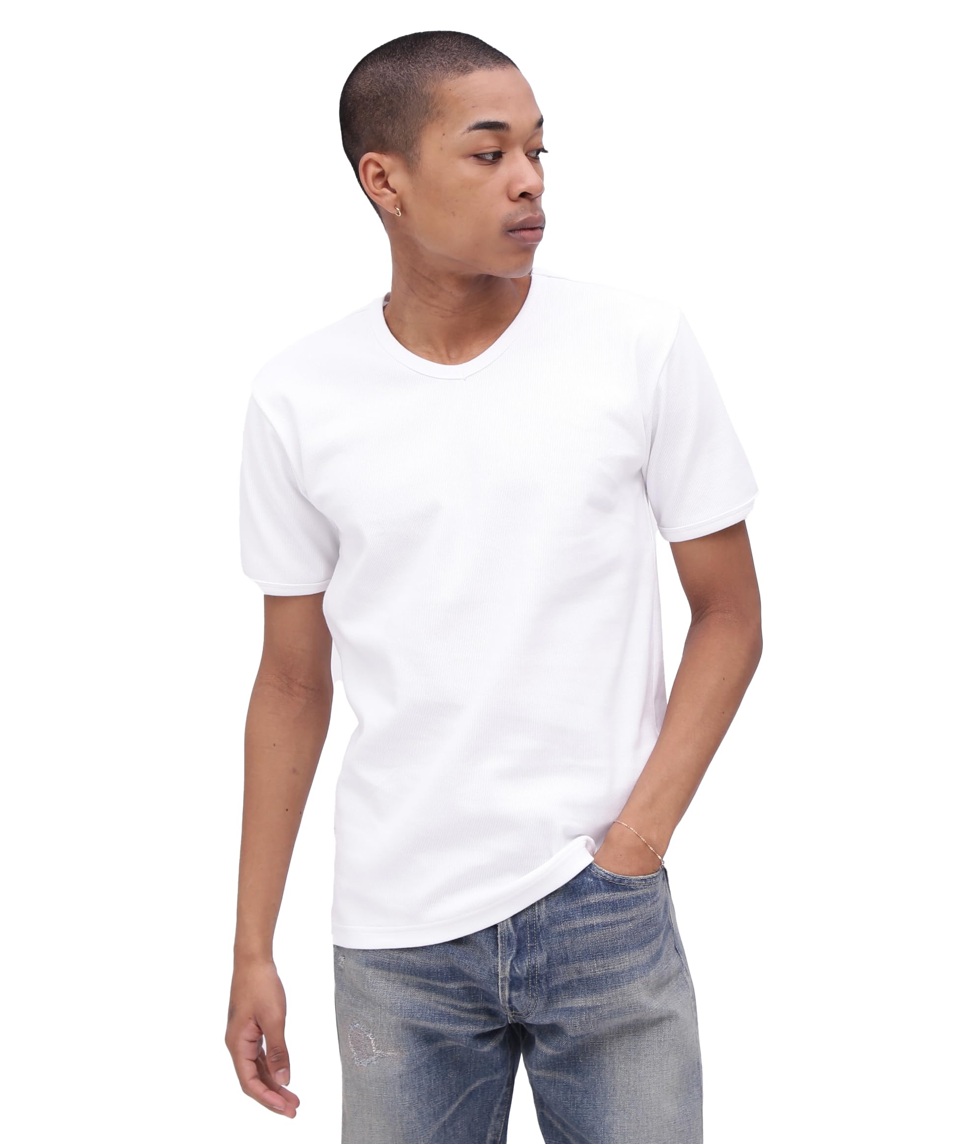 

AVIREX DAILY RIB SAME COLOR V-NECK T-SHIRT L white 783-5934022 белый