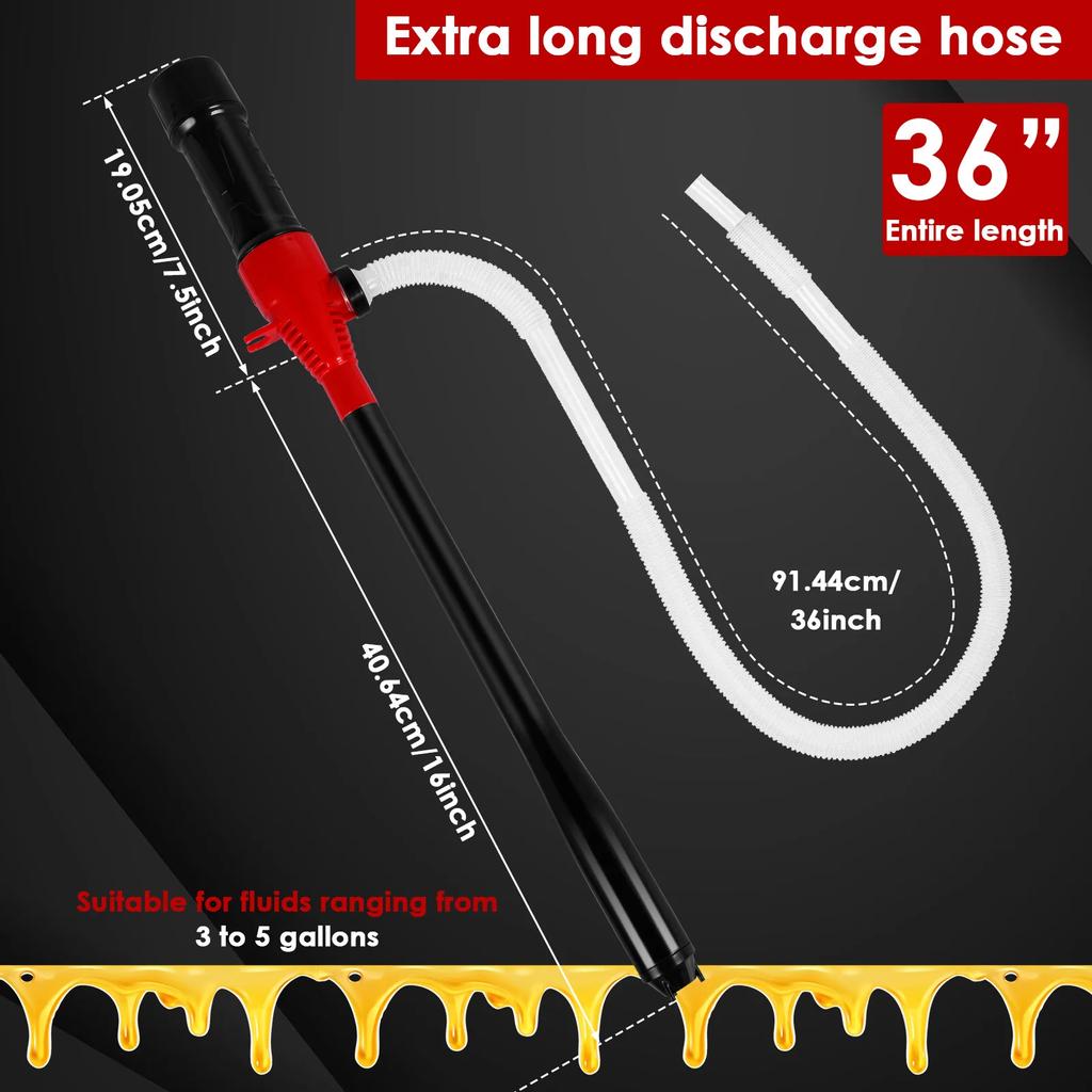 Battery Operated Liquid Transfer Pump Hand Held Electric Liquid Siphon Pump Portable Pump for Fuel Oil Water Gas Fish Tank