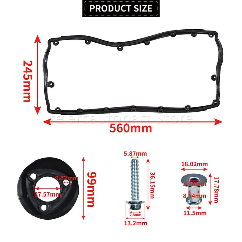 070115315A 070103469A Valve Part Engine Valve Cover Gasket Kit For VW Volkswagen Transporter T5 Touareg 2.5 AXE AXD BAC