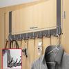 Aluminum Over-Door 8-Hook Clothes Hanger - No Drilling