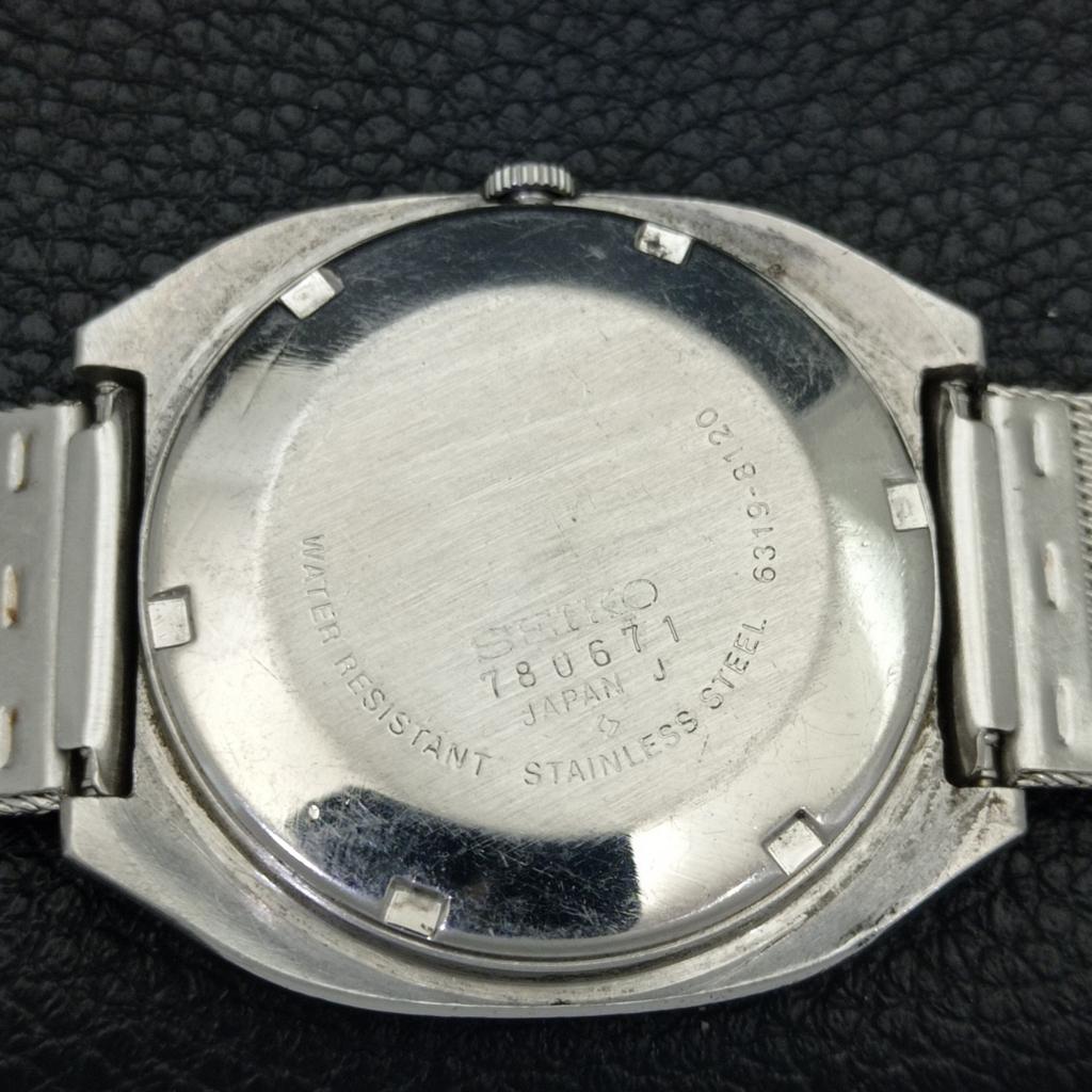 VINTAGE SEIKO 5 AUTOMATIC 6309A JAPAN MENS BLACK COLOR DIAL WATCH A701439-5