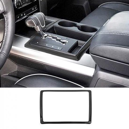 Kohlefaser Schalthebel Becherhalter Rahmen Abdeckung Zierleiste Für Dodge Ram 1500 2010-2012