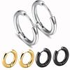 Stainless Steel Double-Sided Round Wire Earrings - European and American Fashion, Versatile and Simple Ins Style